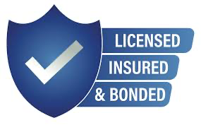 Licensed, insured and bonded shield badge